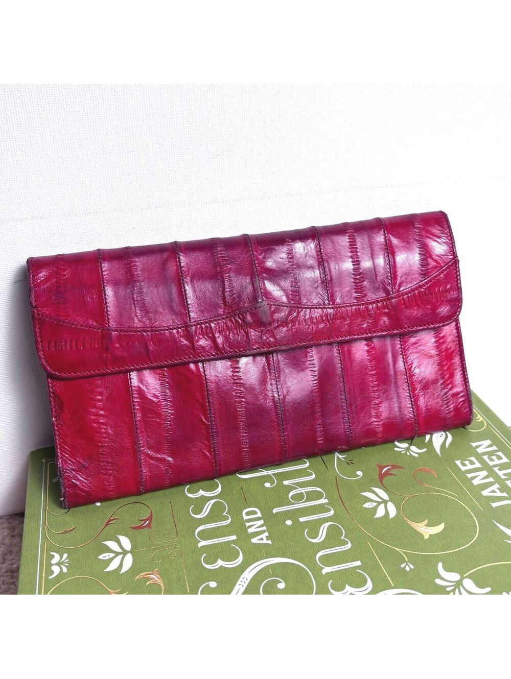 Vintage Red Eel Skin Wallet